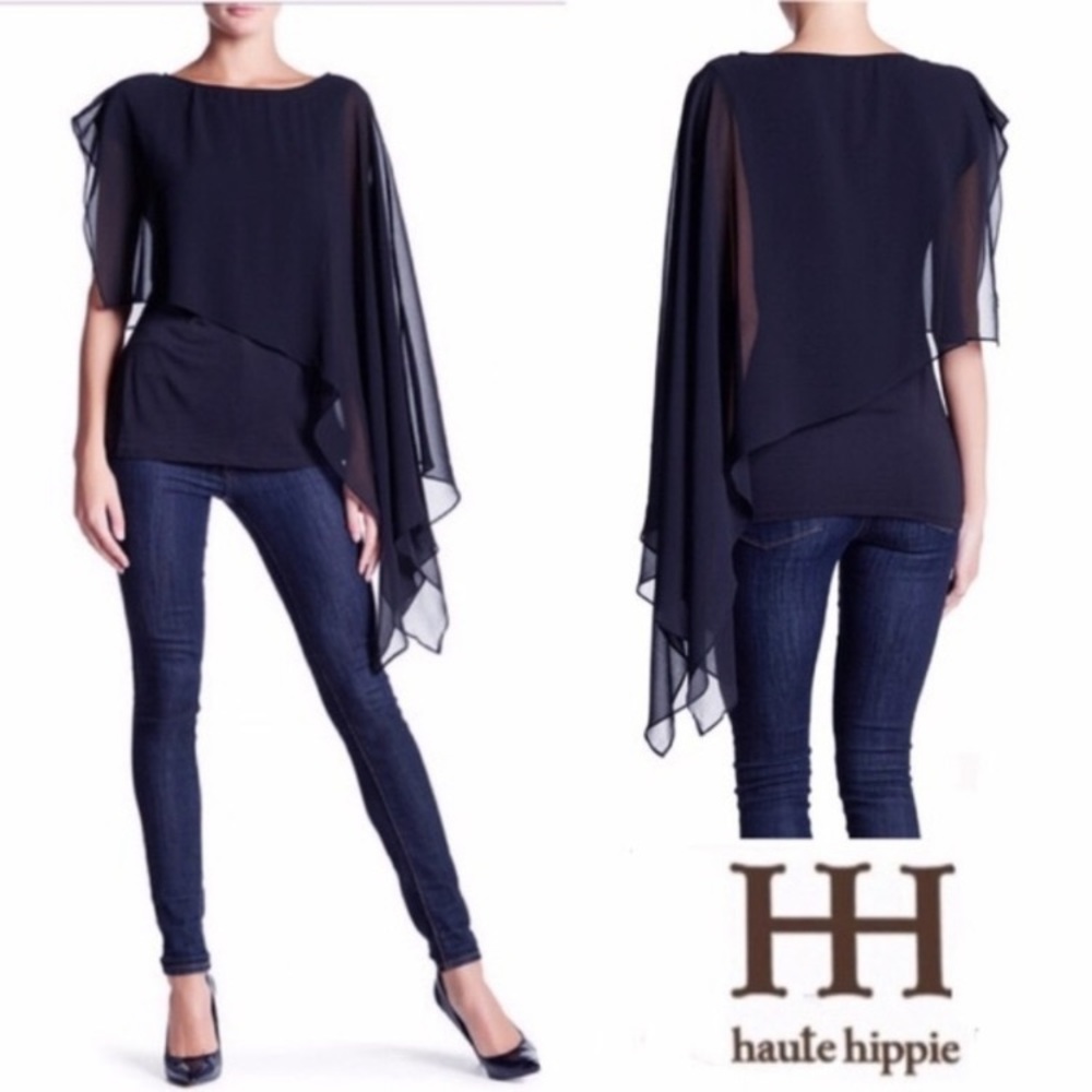Haute Hippie Asymmetrical Top S